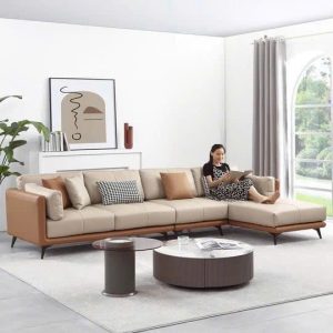 Ghế Sofa Kem Chữ L
